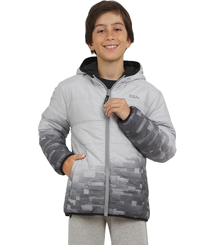Amazon.com: Eddie Bauer Boys Reversible Hooded Down Jacket (Blue